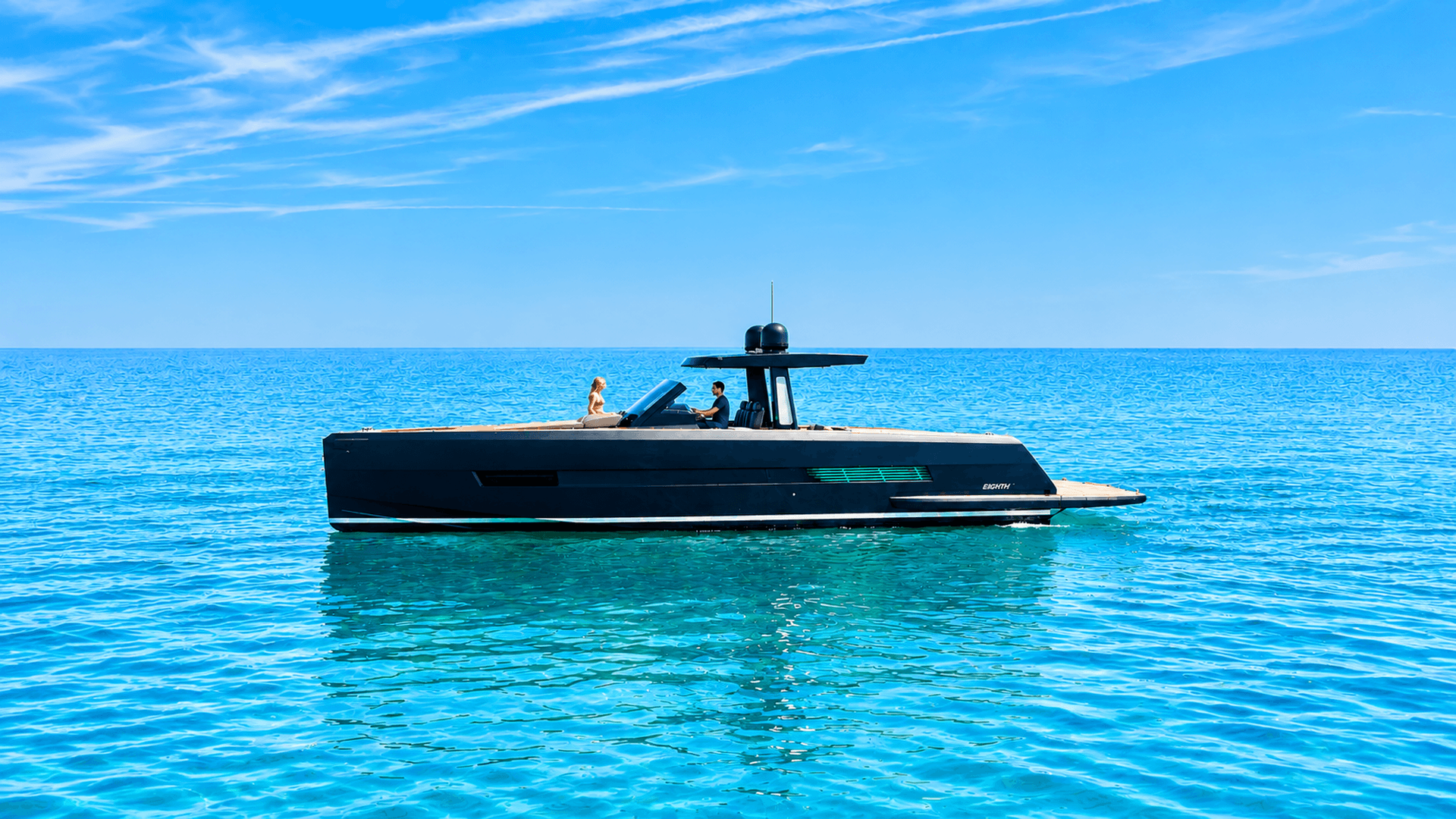 BLACK SHEEP Fjord 42 Open cruising along the Mallorca coast