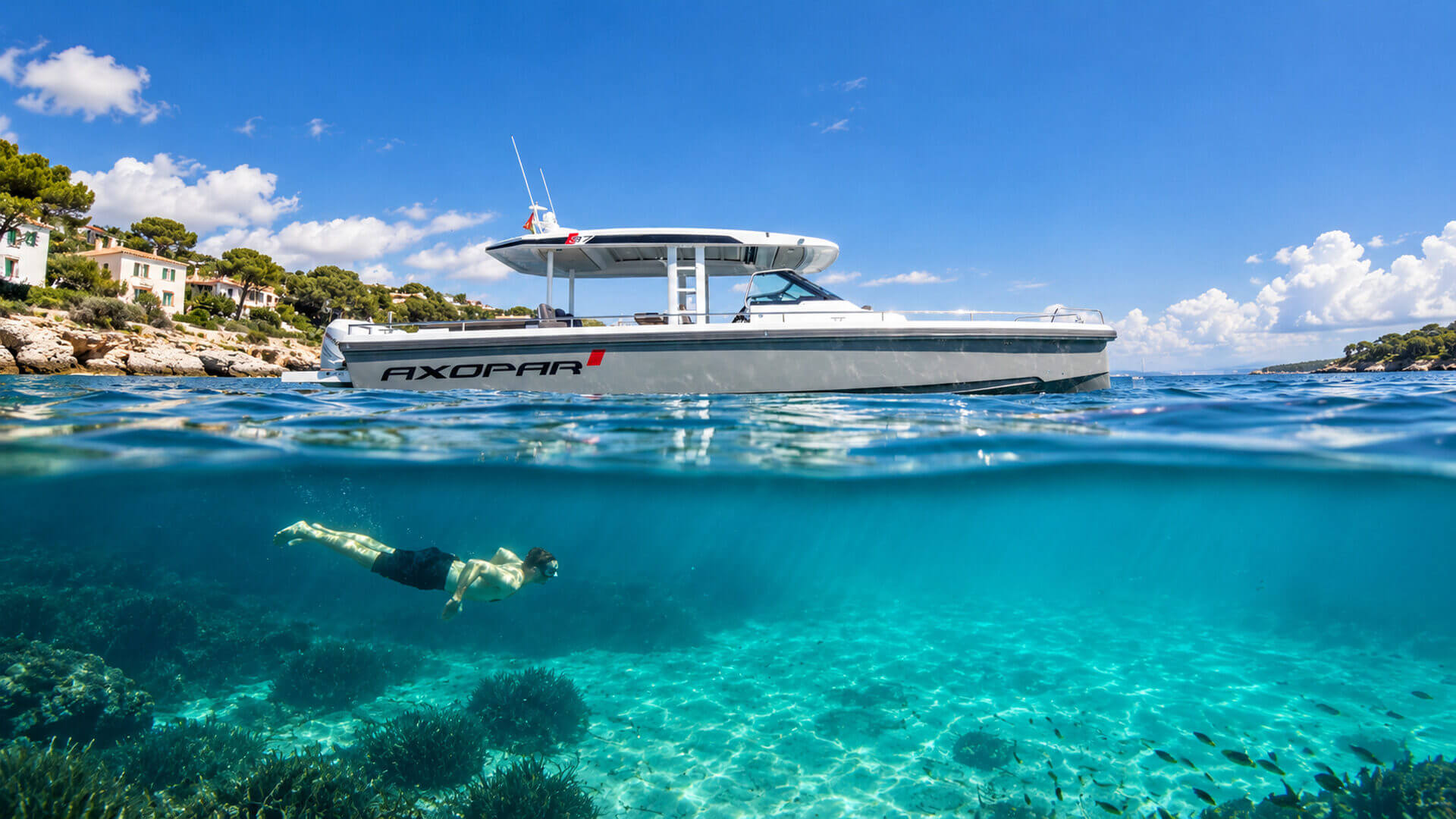 TEEMÖET Axopar 37 T-Top yacht available for charter in Mallorca