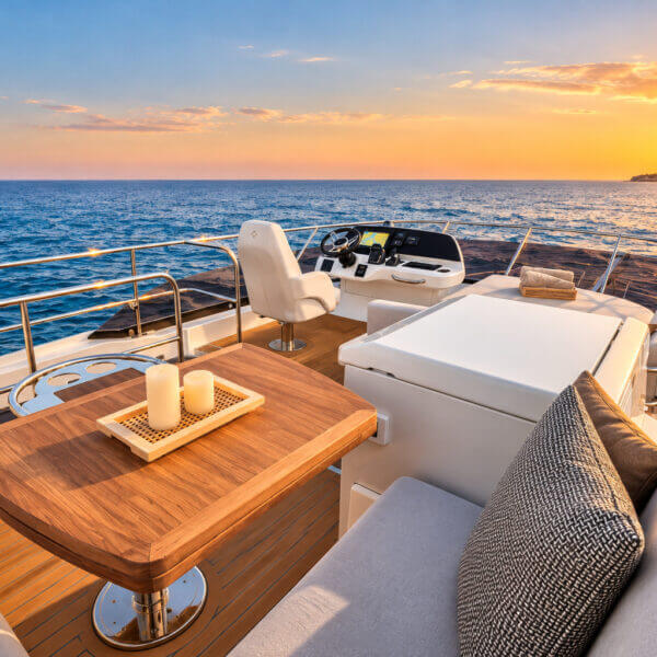 LA FAMILIA – Prestige 4.9 Flybridge 4 LA FAMILIA Prestige 4.9 flybridge seating area
